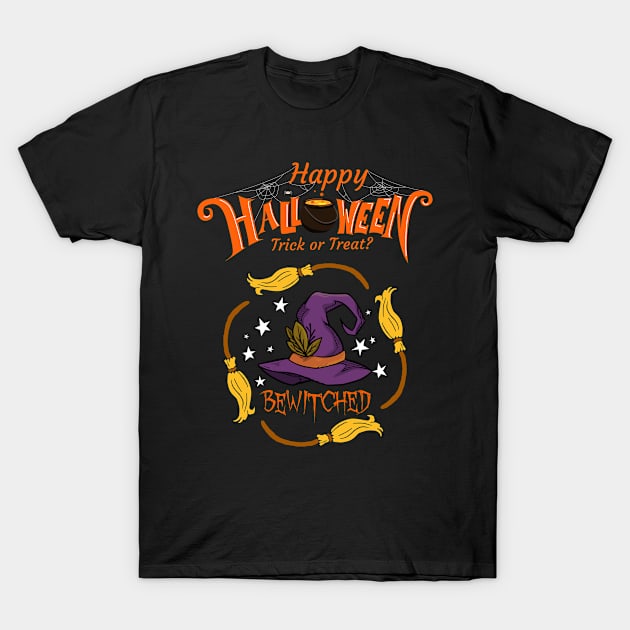 Halloween 2020 Bewitched Trick or Treat Gift Idea T-Shirt by Macphisto Shirts